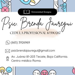 Ampliar imagen: Brenda Lizeth Jauregui Lopez, Psicólogo Tecate