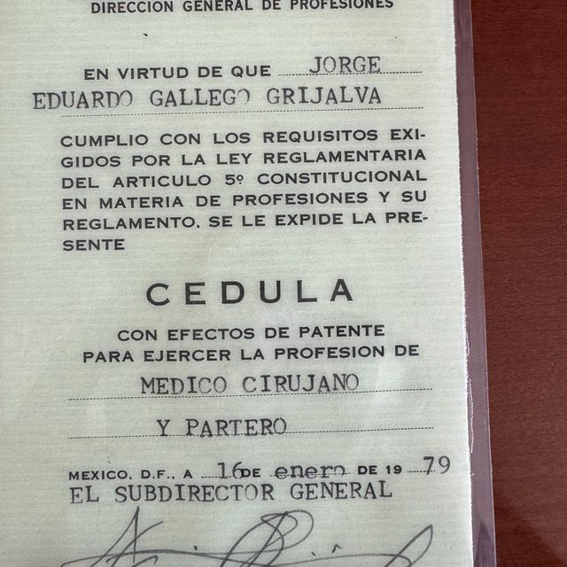 Jorge Eduardo Gallego Grijalva, Cirujano pediátrico Ciudad de México