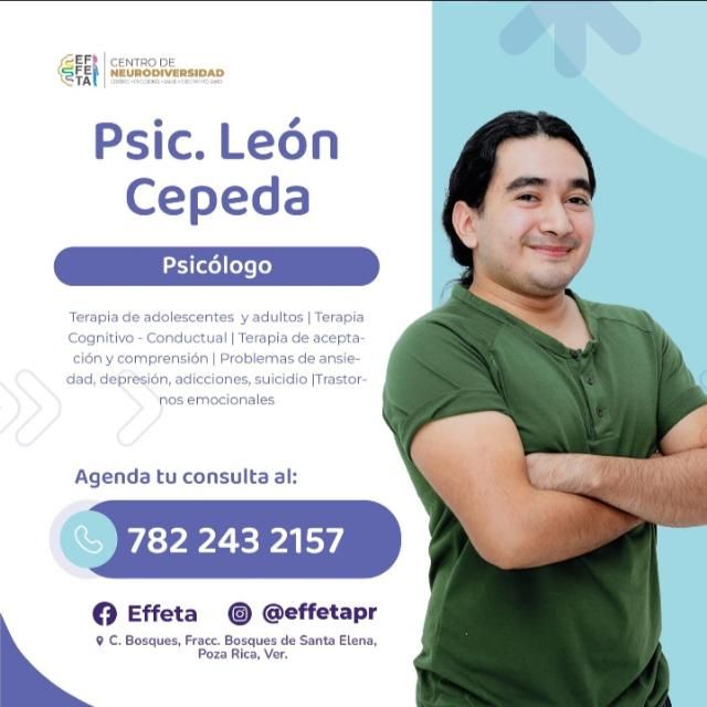 Leon Armando Cepeda Sanchez, Psicólogo Poza Rica