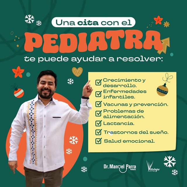 Manuel Armando Parra Vinajera, Pediatra Mérida