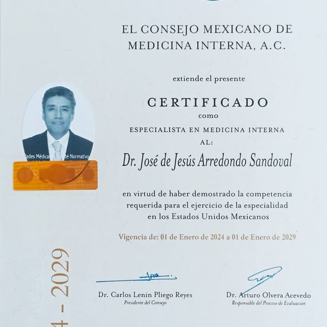 José de Jesús Arredondo Sandoval, Internista Cancun