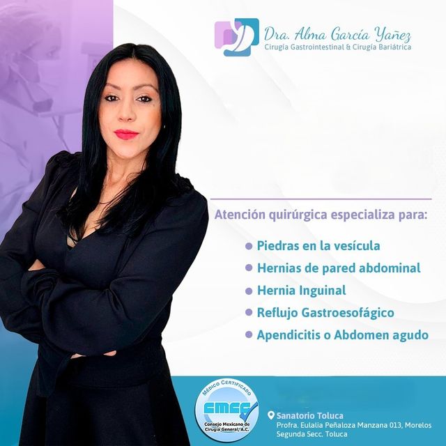 Alma García Yáñez, Cirujano general Toluca