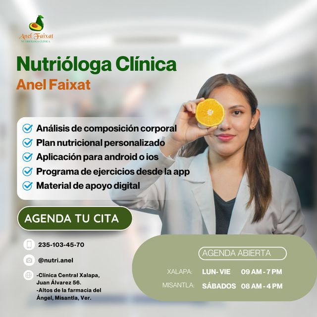 Anel Guadalupe Faixat Hernández, Nutriólogo clínico Xalapa