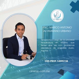 Ampliar imagen: Marco Antonio Altamirano Urbano, Psicólogo Puebla