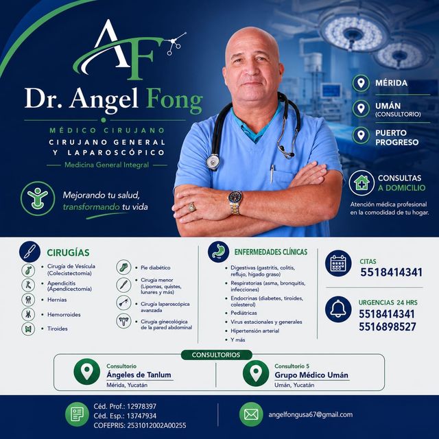 Angel Luis Fong Baltar, Cirujano general Mérida