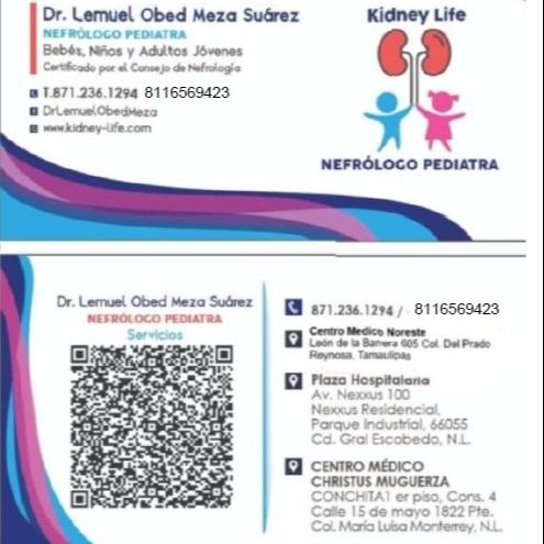Obed Meza, Nefrólogo pediatra General Escobedo