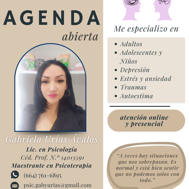 Gabriela Urías Ávalos, Psicólogo Tijuana