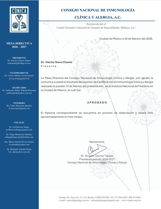 Ampliar imagen: Alergólogo Pediatra Dr. Héctor Nava Chávez Torre | HOPSITAL MAC La Viga