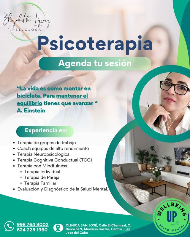 Ampliar imagen: Psic. Elizabeth López  Psicoterapia Neuropsicológica y TCC, SAN JOSÉ DEL CABO
