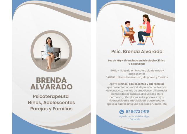 Ampliar imagen: Psicoterapeuta Brenda Alvarado