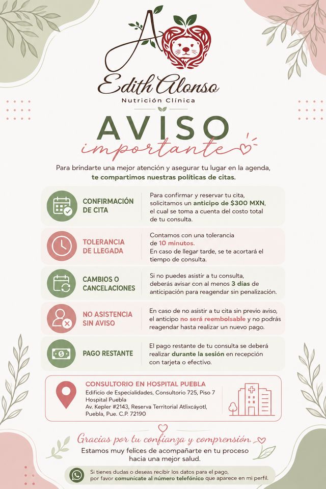 Ampliar imagen: Consulta en línea - Edith Alonso Nutrición Clínica.