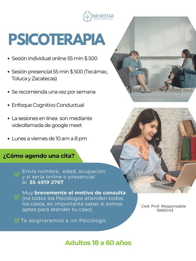 Ampliar imagen: Bienestar Asistencia Psicológica