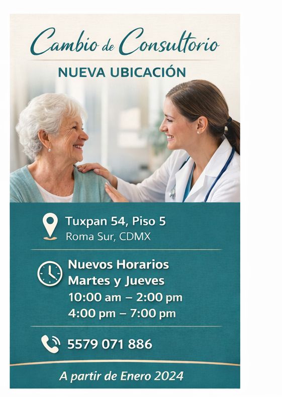 Ampliar imagen: Consulta Geriátrica Integral – Roma Sur | Dra. Itzel Irais Gonzalez Aparicio