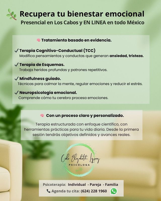 Ampliar imagen: Psic. Elizabeth López  Psicoterapia Neuropsicológica y TCC, SAN JOSÉ DEL CABO