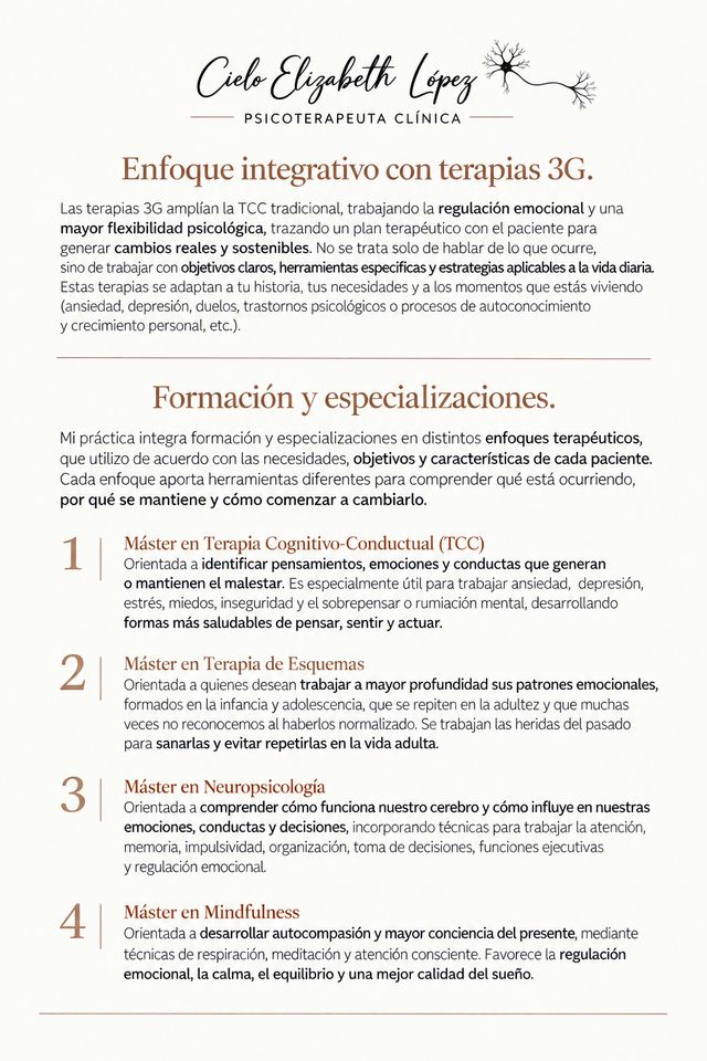 Ampliar imagen: Psic. Elizabeth López  Psicoterapia Neuropsicológica y TCC, SAN JOSÉ DEL CABO