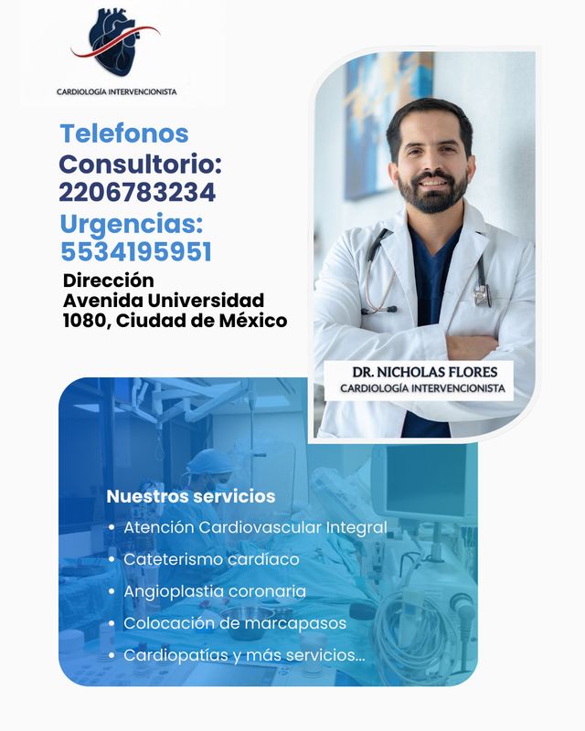Ampliar imagen: Cardiólogo Intervencionista Nicholas Flores. Hospital Angeles Universidad