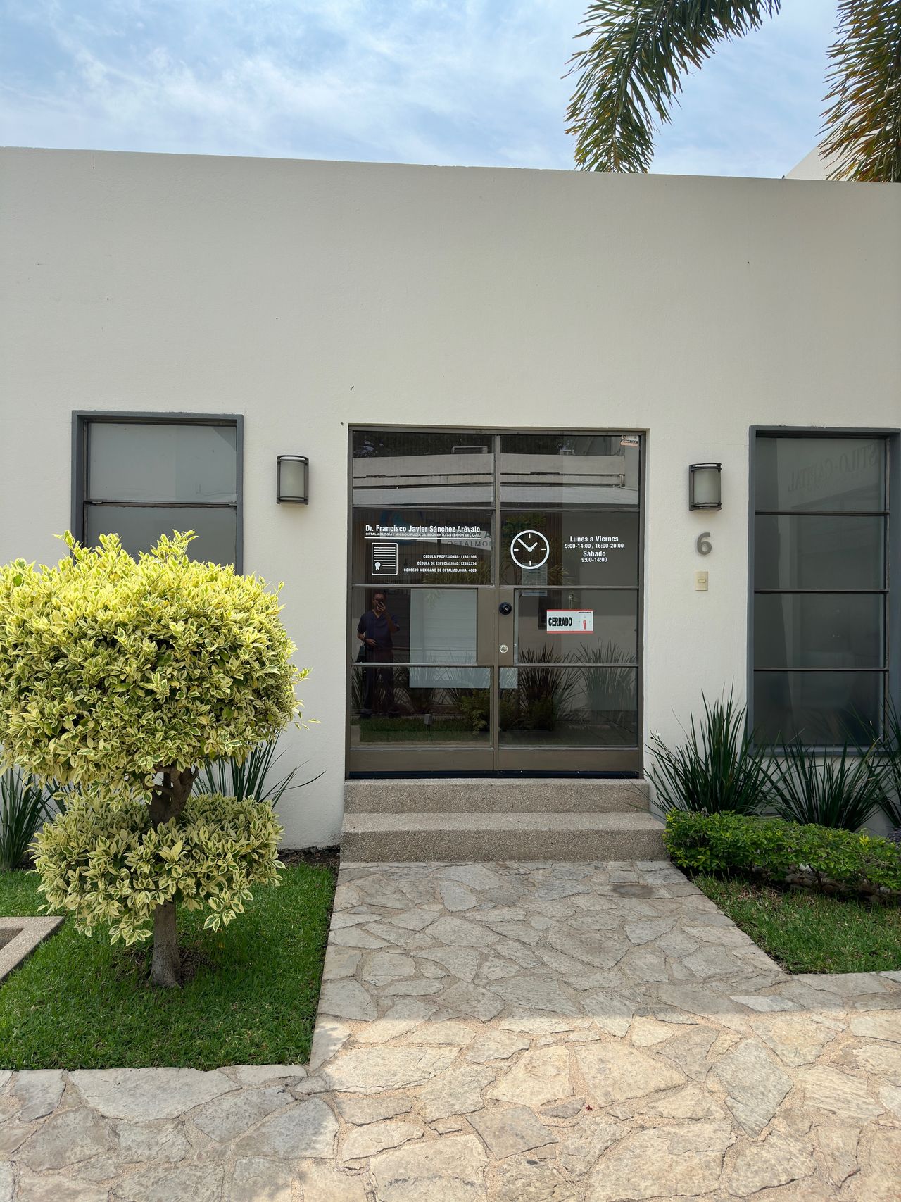 Recepción del consultorio oftalmológico